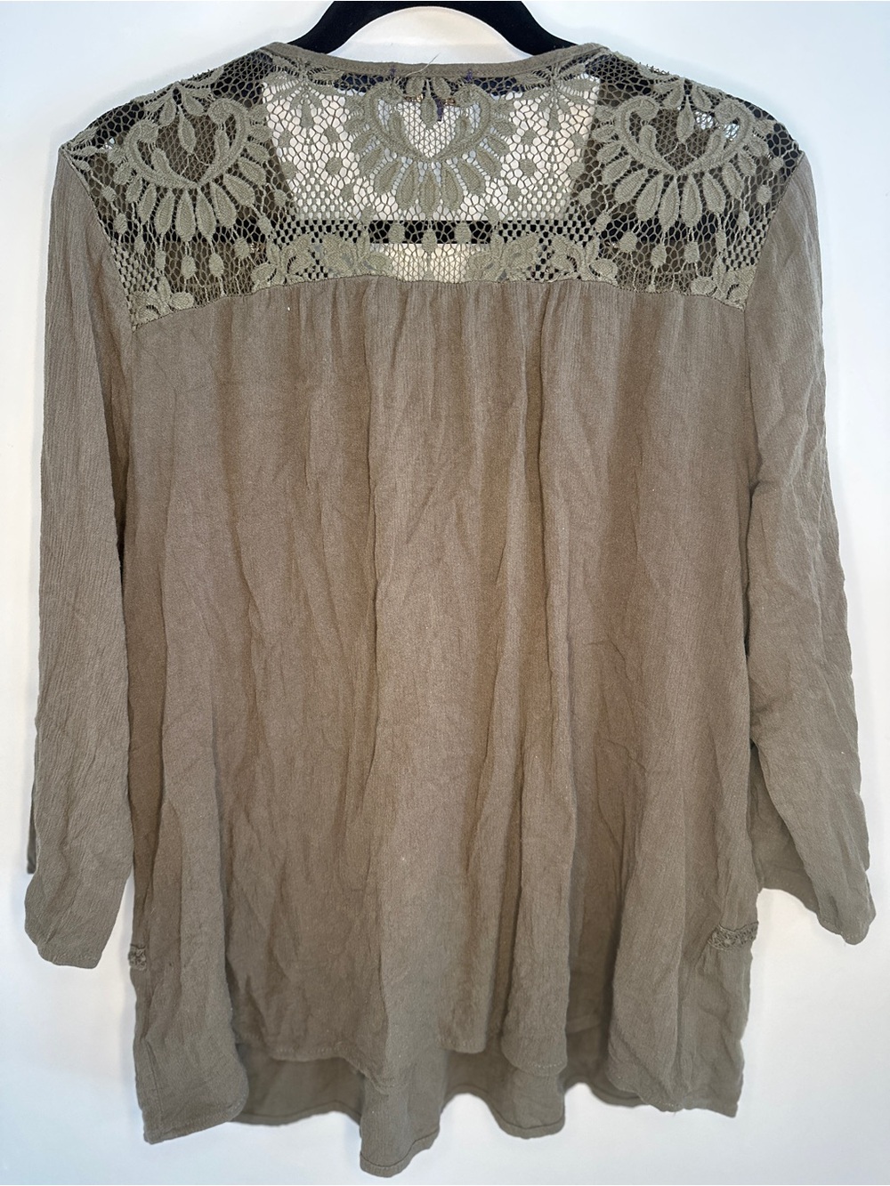 Olive Embroidered Boho Tunic - Picture 5 of 5